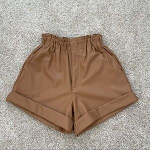 Abercrombie & Fitch Vegan Leather Shorts